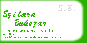 szilard bukszar business card