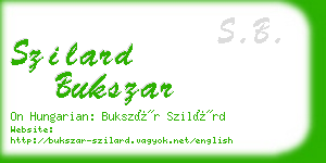 szilard bukszar business card